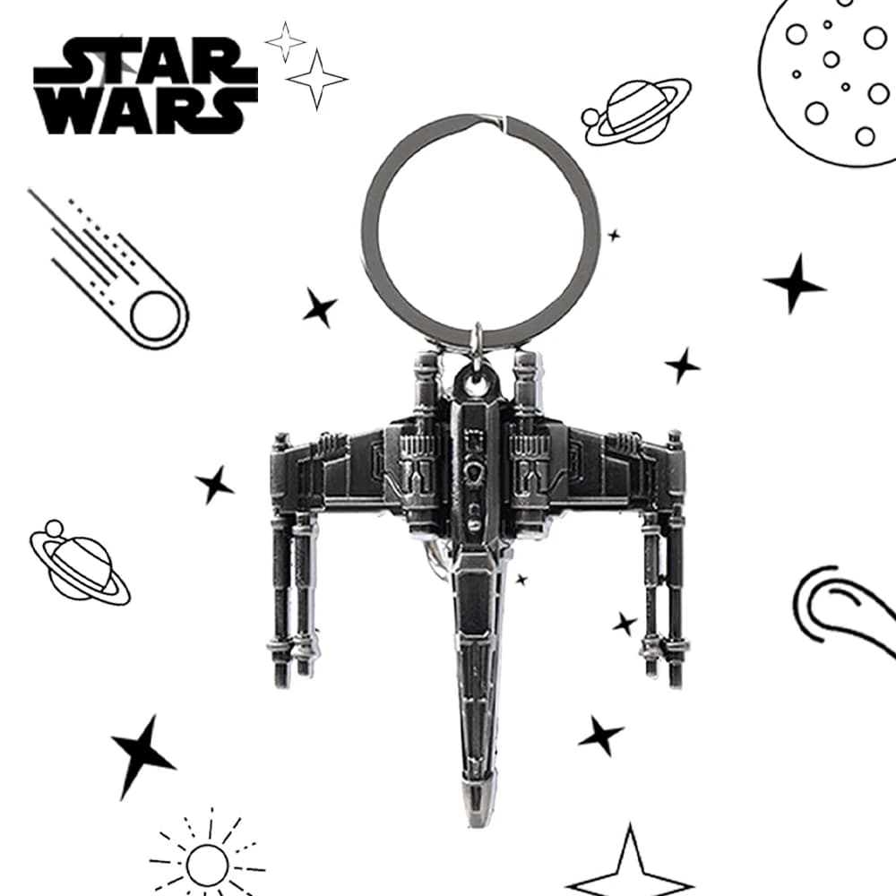 1 pièce Figurine 3D sous licence officielle STAR WARS, Clip de sac X-Wing Starfighter, Porte-clés fi
