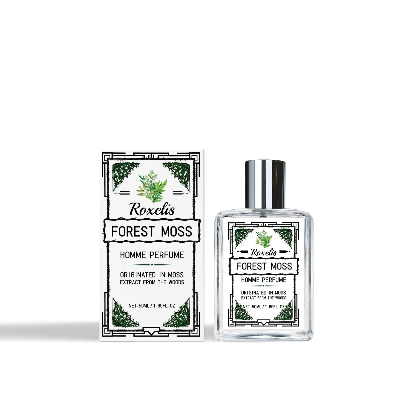 Parfum pour homme Roxelis, senteur bois de Gulong, forêt fraîche, élégant, doux, persistant, charman