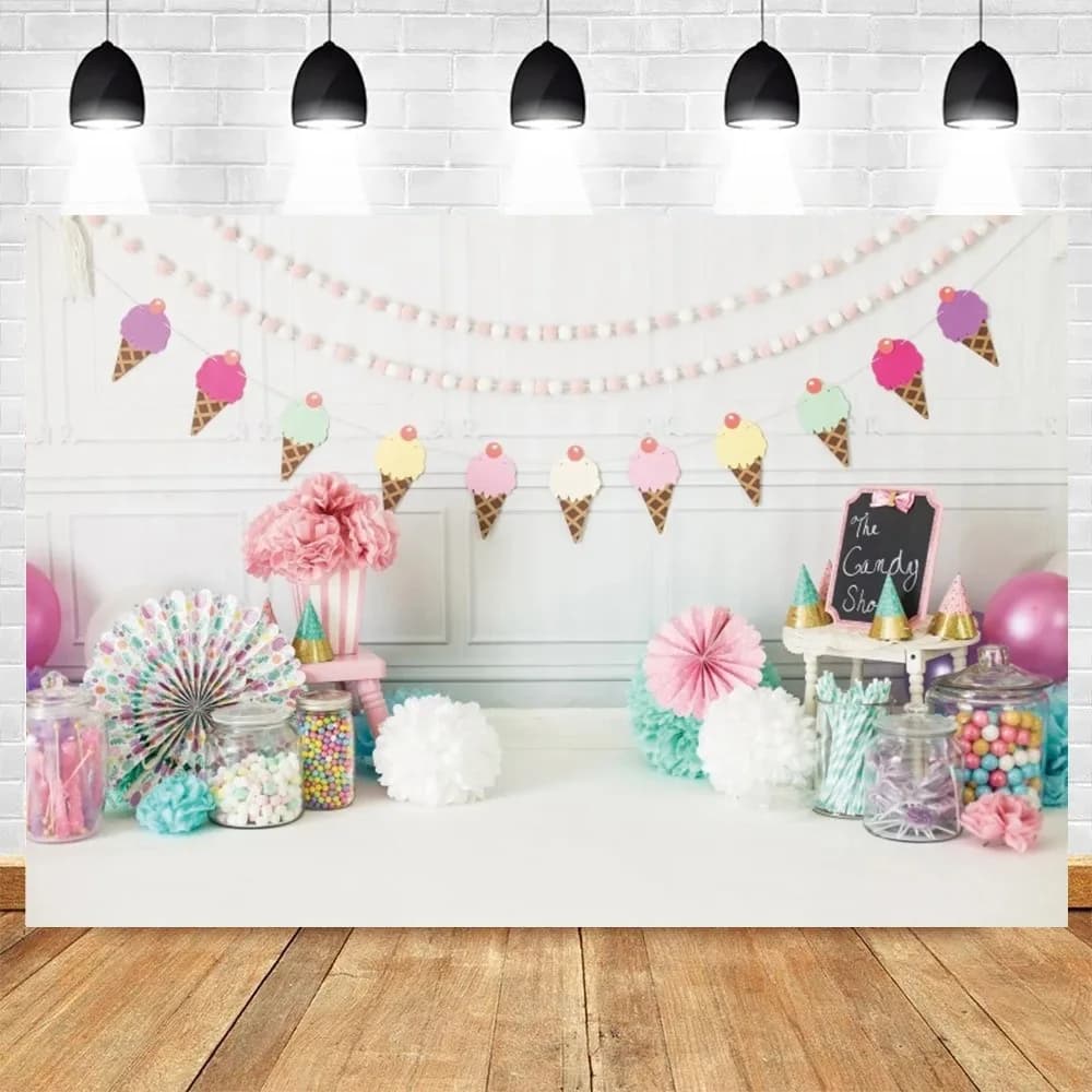 Ballon à fleurs rose personnalisé pour fille et garçon, cadeau de 1er anniversaire, gâteau pour bébé