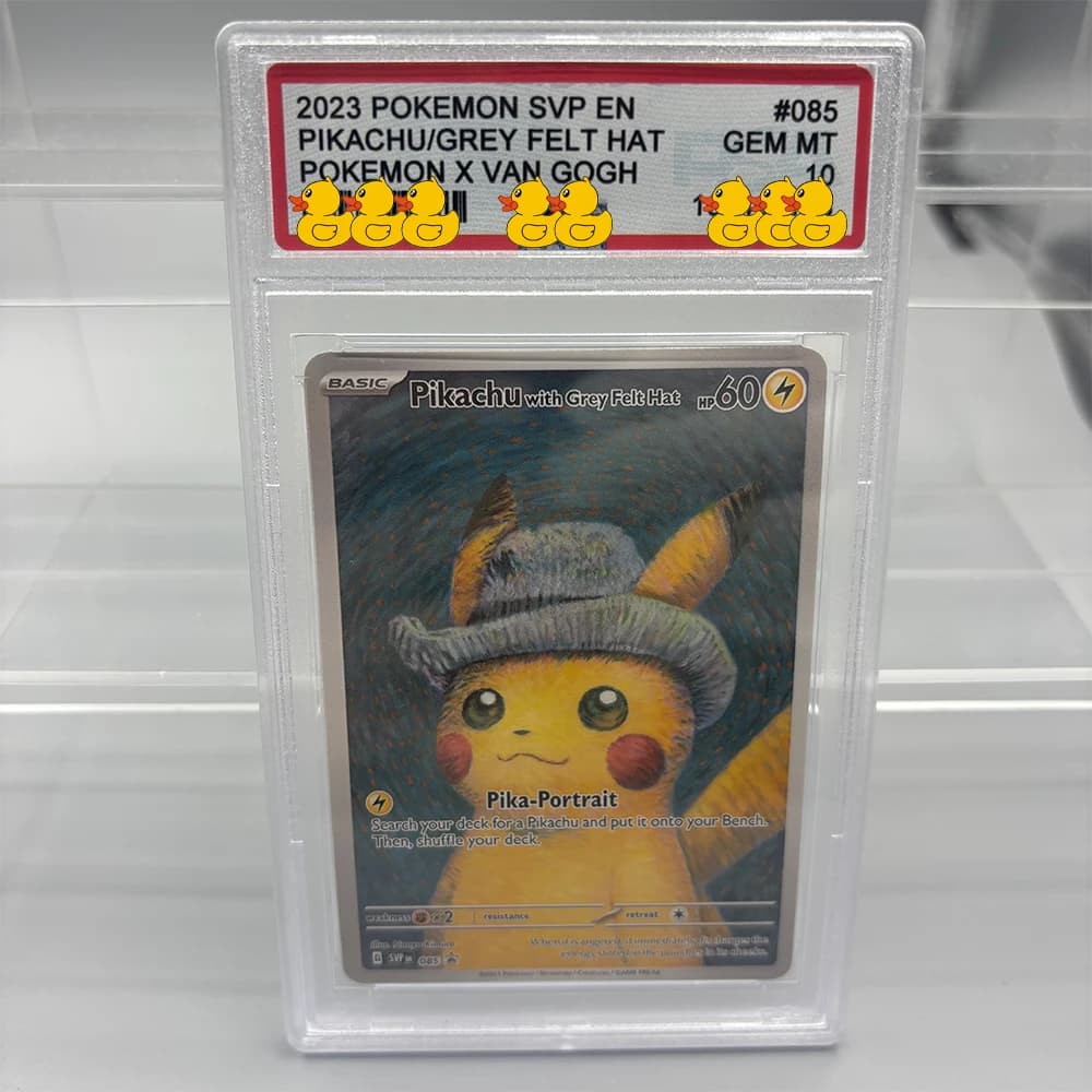 Carte de collecte de valeurs PTCG, bricolage, 2023 SVP EN PIKACHU/gris, chapeau felpé VAN GOGH, copi