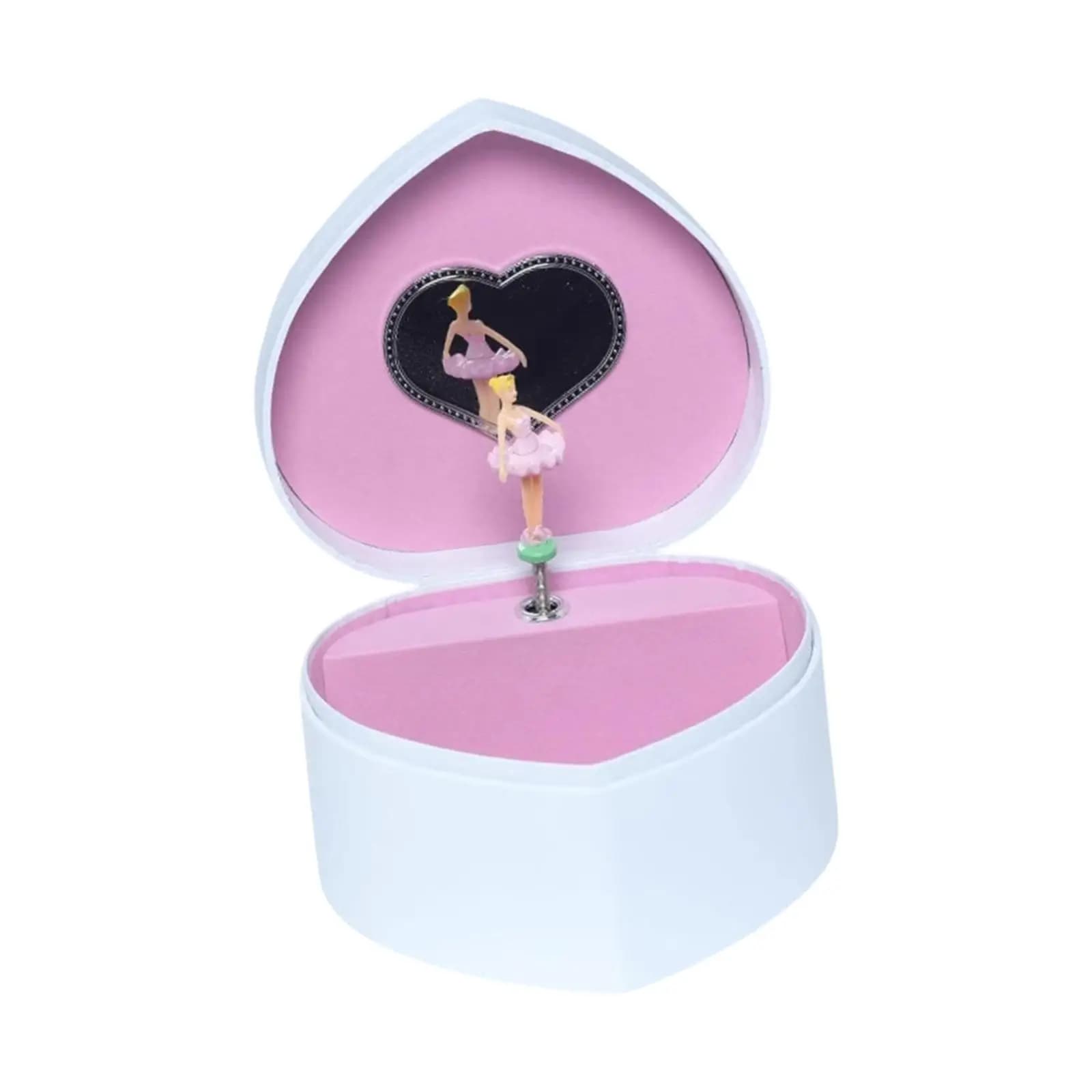 Boîte à bijoux pratique, cadeau d'anniversaire, boîte à musique rotative avec danseuse de ballet pou