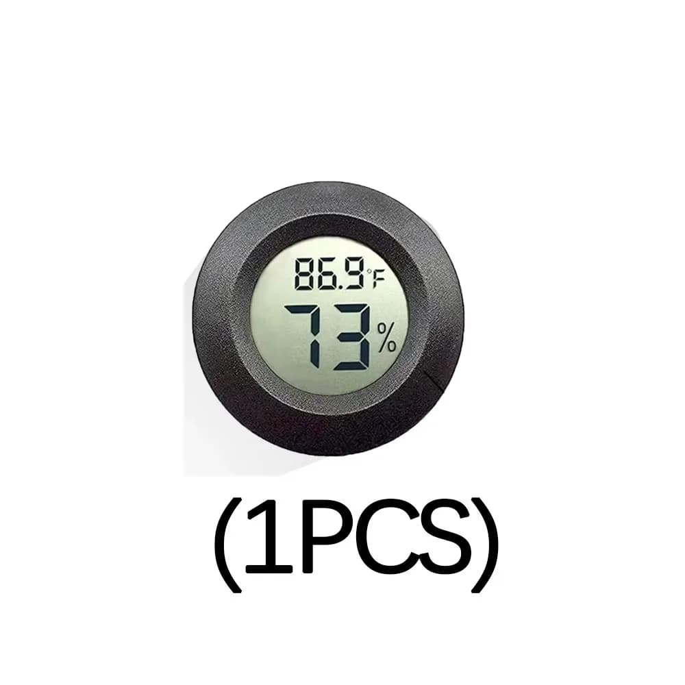 Thermomètre numérique LCD rond pour voiture, pièce intérieure, armoire à vin, cigare, température et