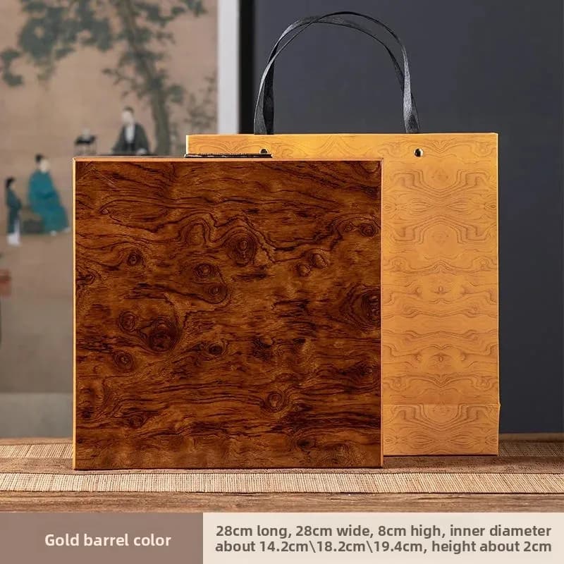 Boîte de rangement pour gâteau de thé Pu'er de style chinois vintage, boîte cadeau haut de gamme, th