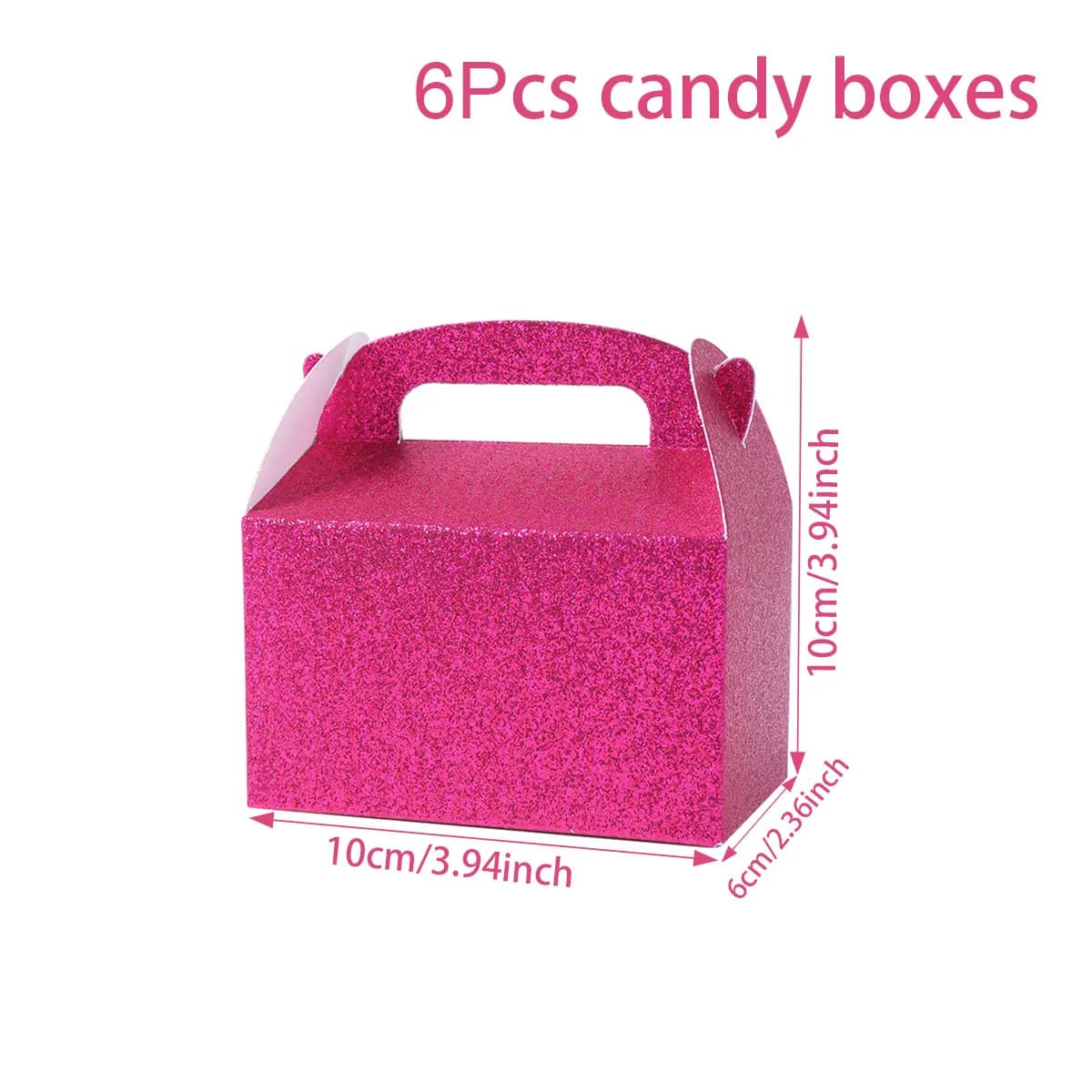 Boîtes à bonbons Princesse Rose pour cadeaux d'anniversaire, boîtes d'emballage pour cadeaux, sacs à