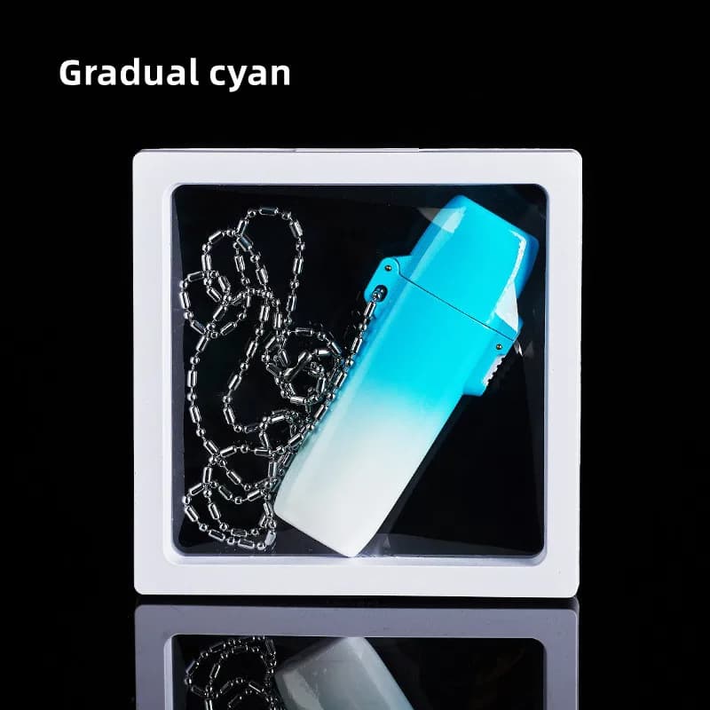 Briquet au gaz Butane, Transparent, étanche, progressif, flamme verte, coupe-vent, Gadgets créatifs 