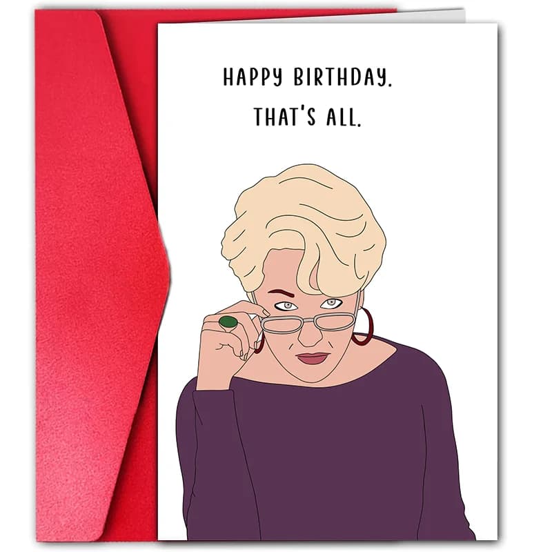 Carte de vœux d'anniversaire Meryl Streep Devil Wears Prada, citation 'That's All', carte d'annivers