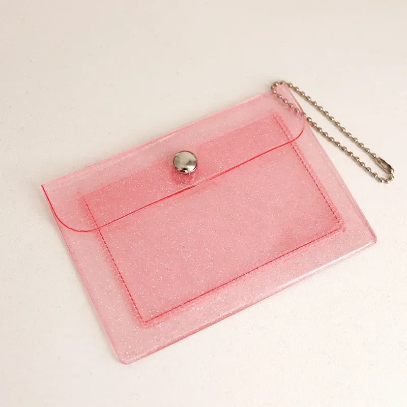 1Pc mode filles carte portefeuille PVC Transparent étanche petit porte-monnaie crédit affaires ID po