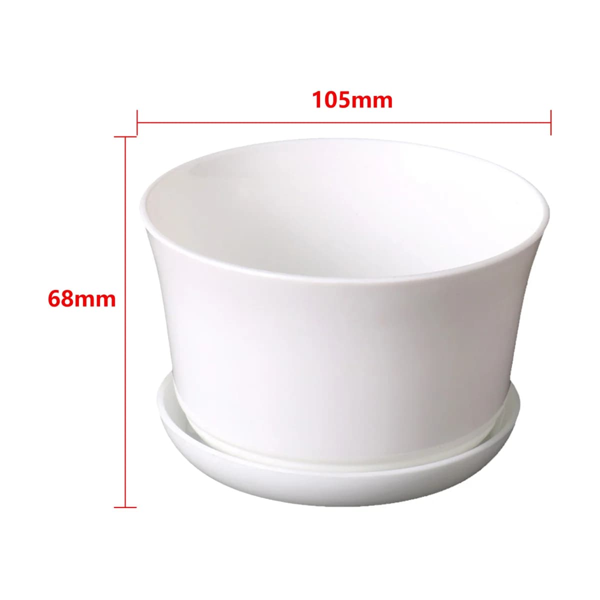 Pots de fleurs modernes blancs avec plateaux, 1/5 pièces, boîtes épaisses pour jardin, balcon, burea