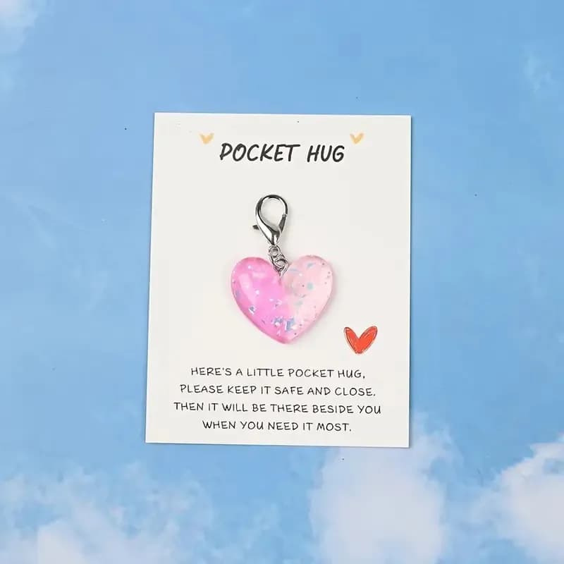 1 pièce, une petite carte de câlin de poche d'amour, cadeau spécial de fête d'anniversaire, de maria