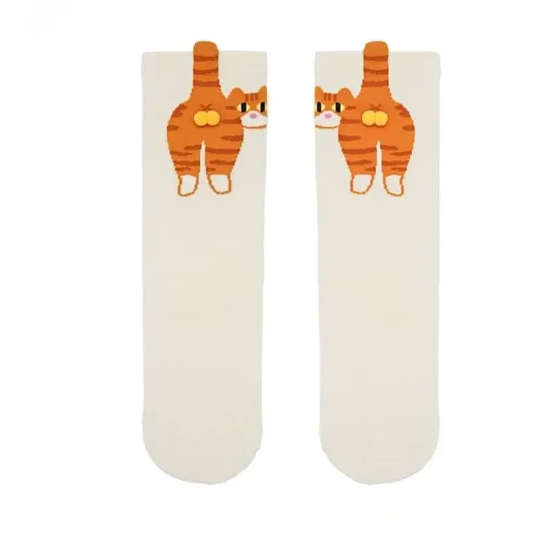Chaussettes chat pour femmes et hommes, cadeau de noël, nouveauté, chaussettes amusantes, chaussette