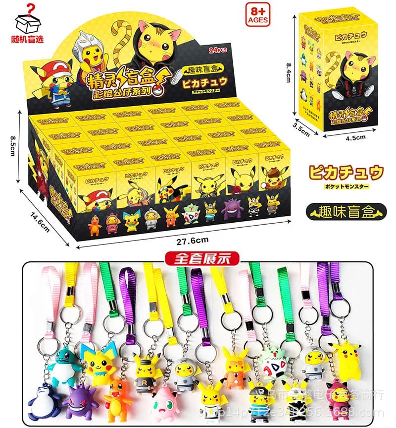 Boîte aveugle mystère Pokemon Pikachu, 24 pièces, légende Arceus, décoration manuelle permanente, jo