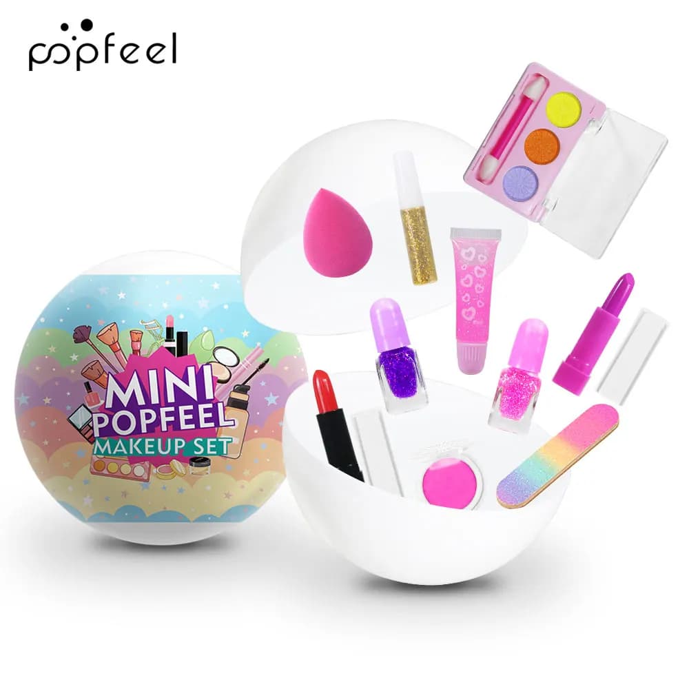 Ensemble de maquillage POPFEEL dans un emballage sphérique, ce qui le rend en tant que boîte-cadeau 