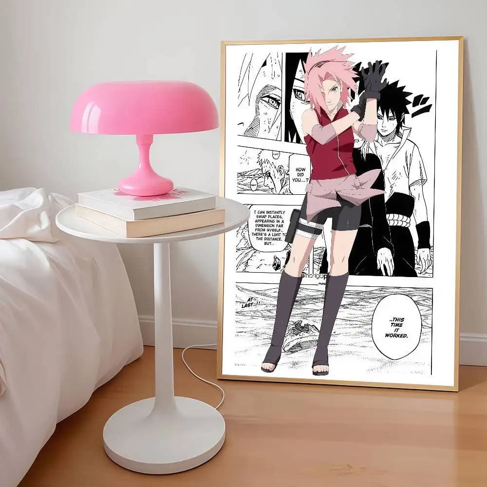 Affiches d'anime cool N-NARUTO, décorations de dortoir, peintures murales pour chambre à coucher et 