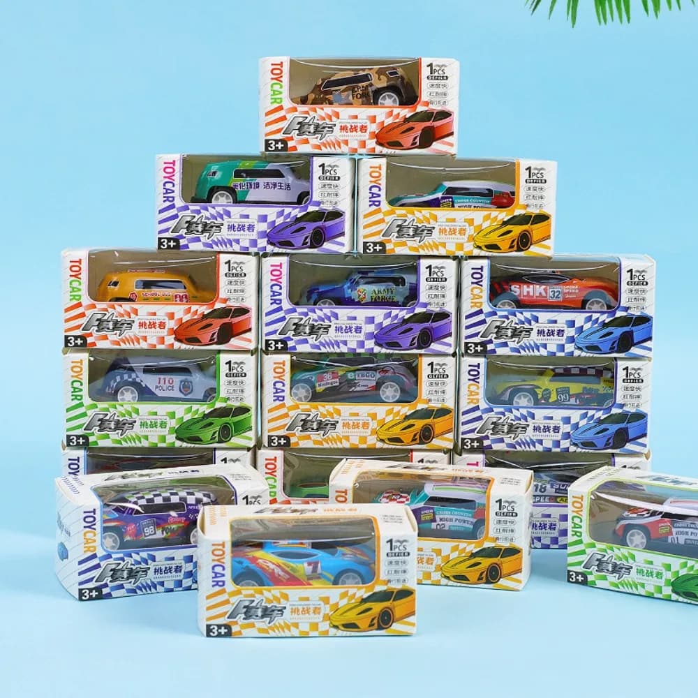 Modèle de voiture de sport de course fœtale pour garçons, boîte-cadeau en alliage, anniversaire d'en