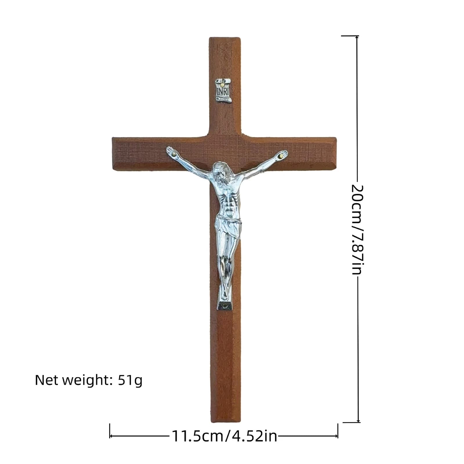 Crucifix mural croix cadeau bois croix décoration murale pour entrée noël pâques jésus Sculpture Fig