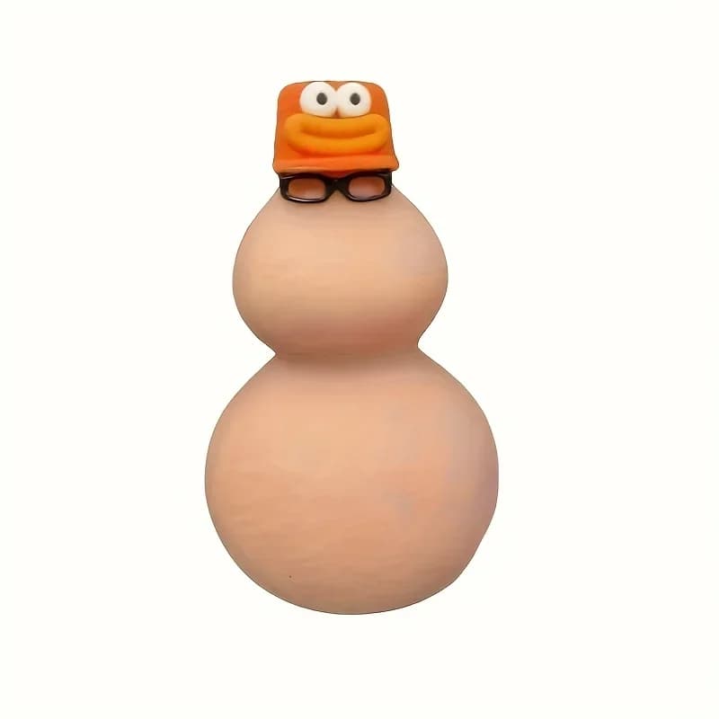 Figurine de gourde 3D fantaisie et mignonne, sculpture au toucher doux avec accessoires, figurine dé