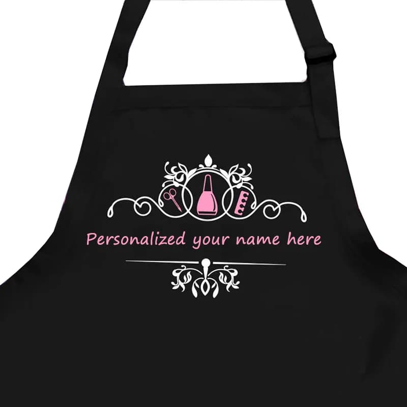 Tablier de technicien d'ongles personnalisé, manucure, vernis à ongles, coupe-ongles, salon de beaut