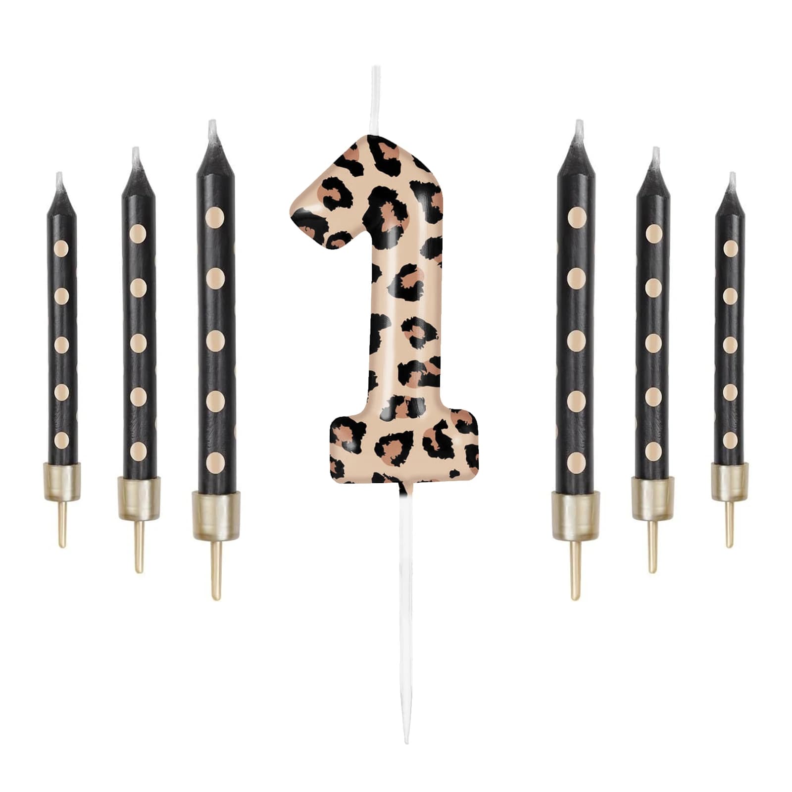 Bougies à motif léopard numéro 18, décorations de gâteau d'anniversaire pour garçons et filles, four