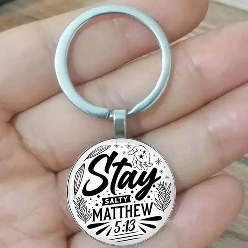 Porte-clés inspiré de Stay Salty, alliage et verre, cadeau idéal pour l'anniversaire, la remise des 