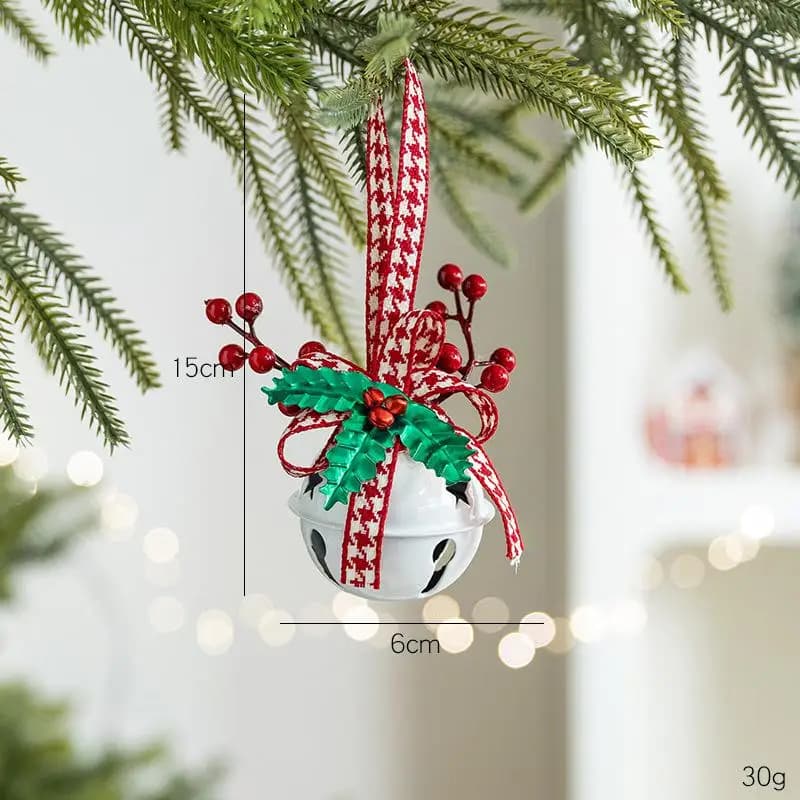 Handmade Iron Christmas Tree Bell Decorations for Holiday Xmas Party DIY Ornaments New Year Festive 
