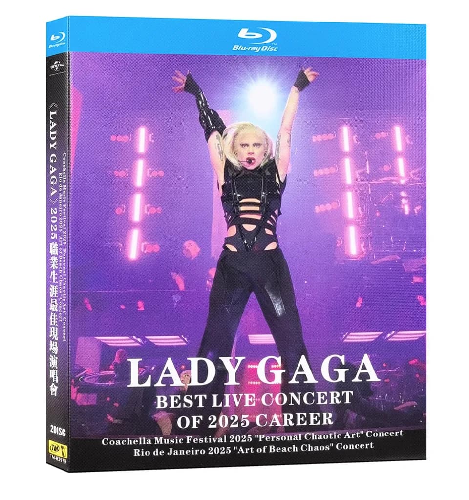 LADY GAGA MEILLEUR CONCERT EN DIRECT DE 2025 CAREER 2 disques Blu-ray