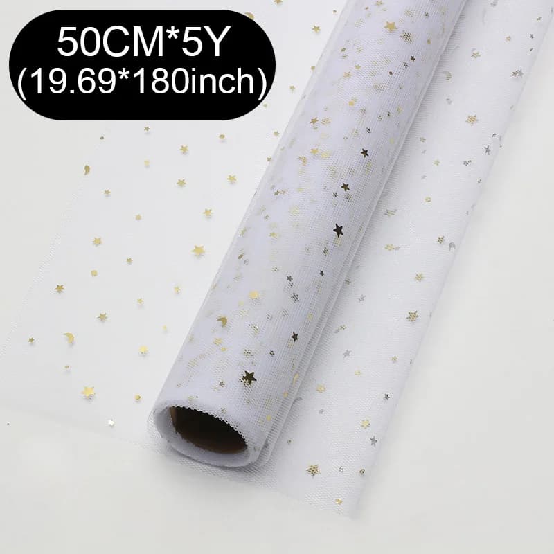 Papier d'emballage pour fleurs 50cm*5yards, papier gazeux pour emballage de roses, matériel d'emball