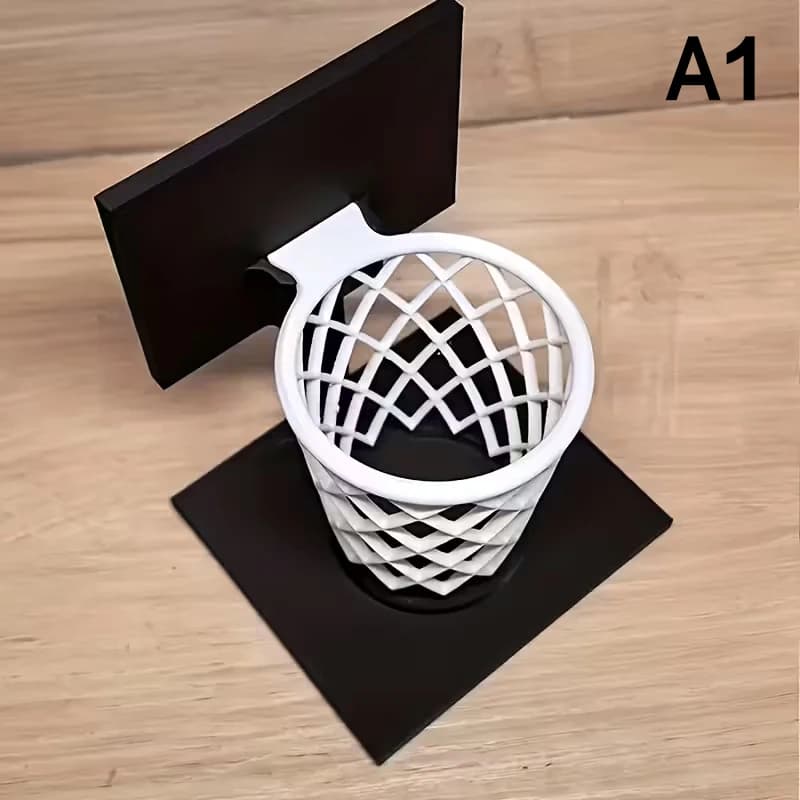 Porte-stylo en cerceau de basket-ball créatif, organisateur de bureau avec Base, accessoire décorati