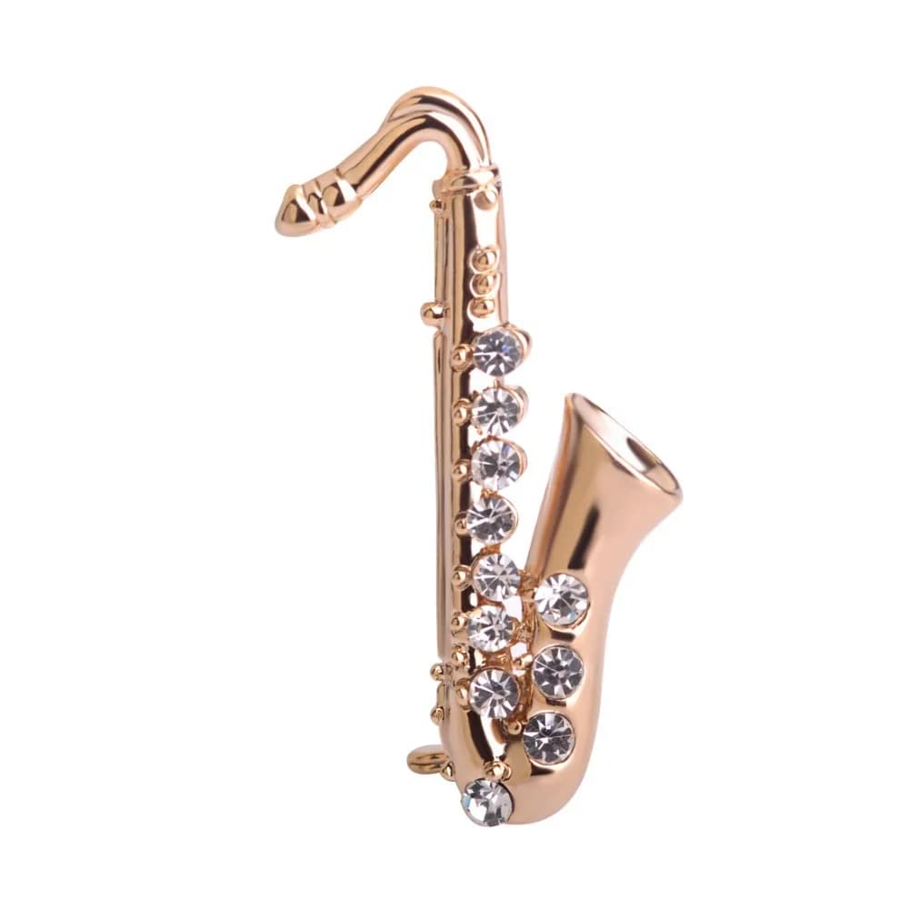 Saxophone Instruments de musique broches minimaliste déclaration manteaux décor fête bijoux accessoi
