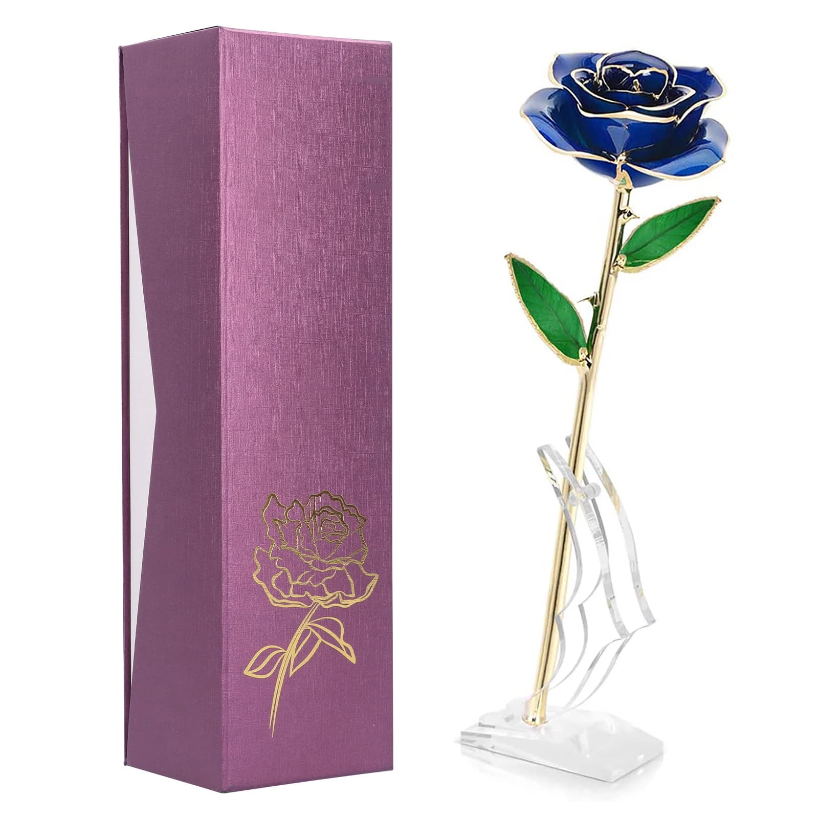 Rose en or 24 carats, cadeau créatif pour petite amie, épouse, Saint-Valentin, décoration de mariage