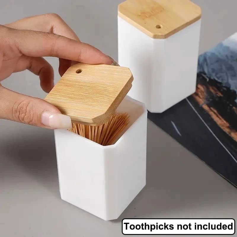 Boîte à cure-dents de cuisine, support de rangement portable pour cure-dents, distributeur de cure-d