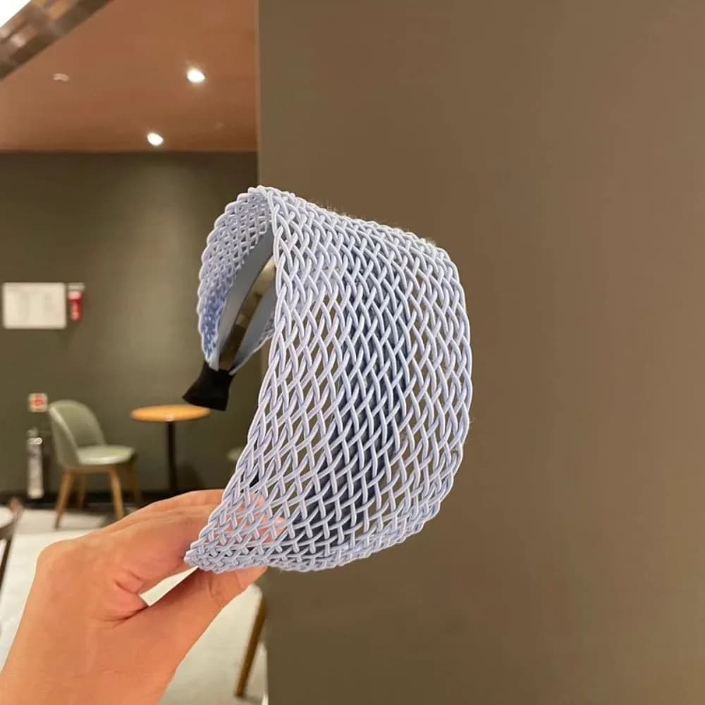 Accessoires pour cheveux : Bandeau large tressé ajouré pour femme, avec dessus surélevé, ornement ca