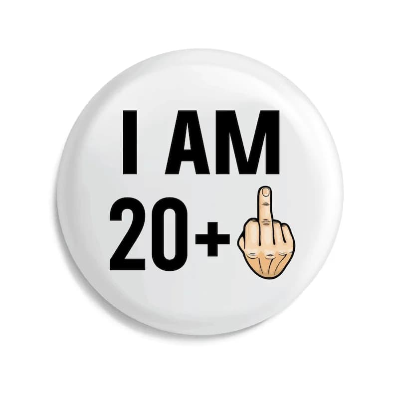 Badge bouton pour anniversaire 21, 30, 40, 50, 60, 70, 80 ans, décoration de fête joyeux anniversair