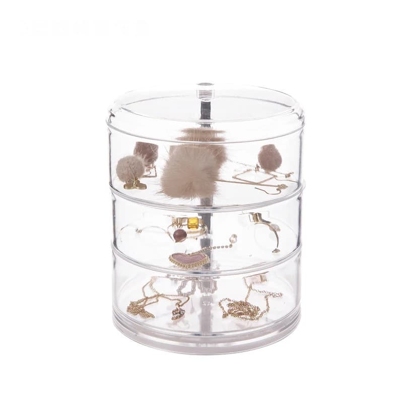 Boîte de rangement transparente, anti-poussière et étanche, grande capacité, rotative, épingle à che