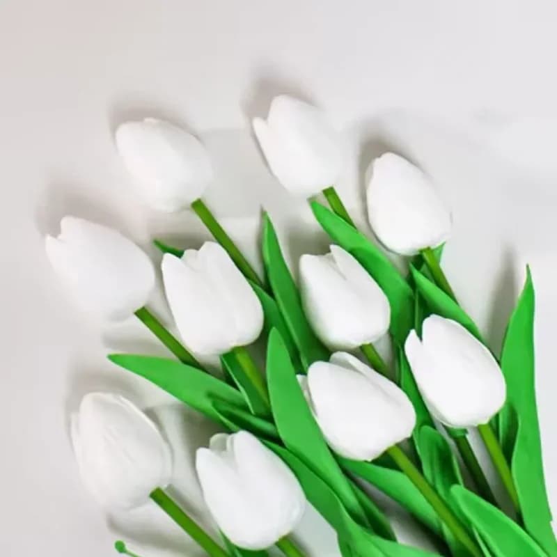 1/3/5 pièces tulipes fleurs artificielles vraies fleurs au toucher tulipe Bouquet décor faux tulipes