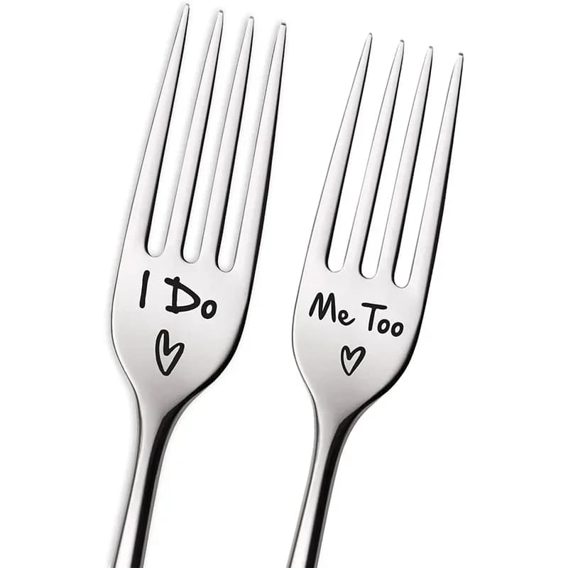 Ensemble de fourches I Do Me Too pour fiançailles, cadeau de proposition de fiançailles, annonce de 