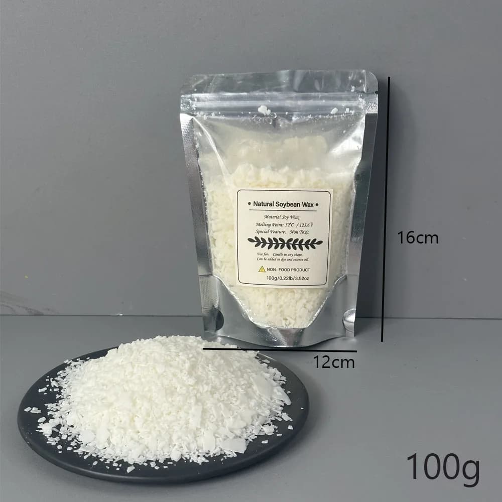 Cire de paraffine de soja naturelle 1 kg, matériau de bricolage haut de gamme pour la fabrication de
