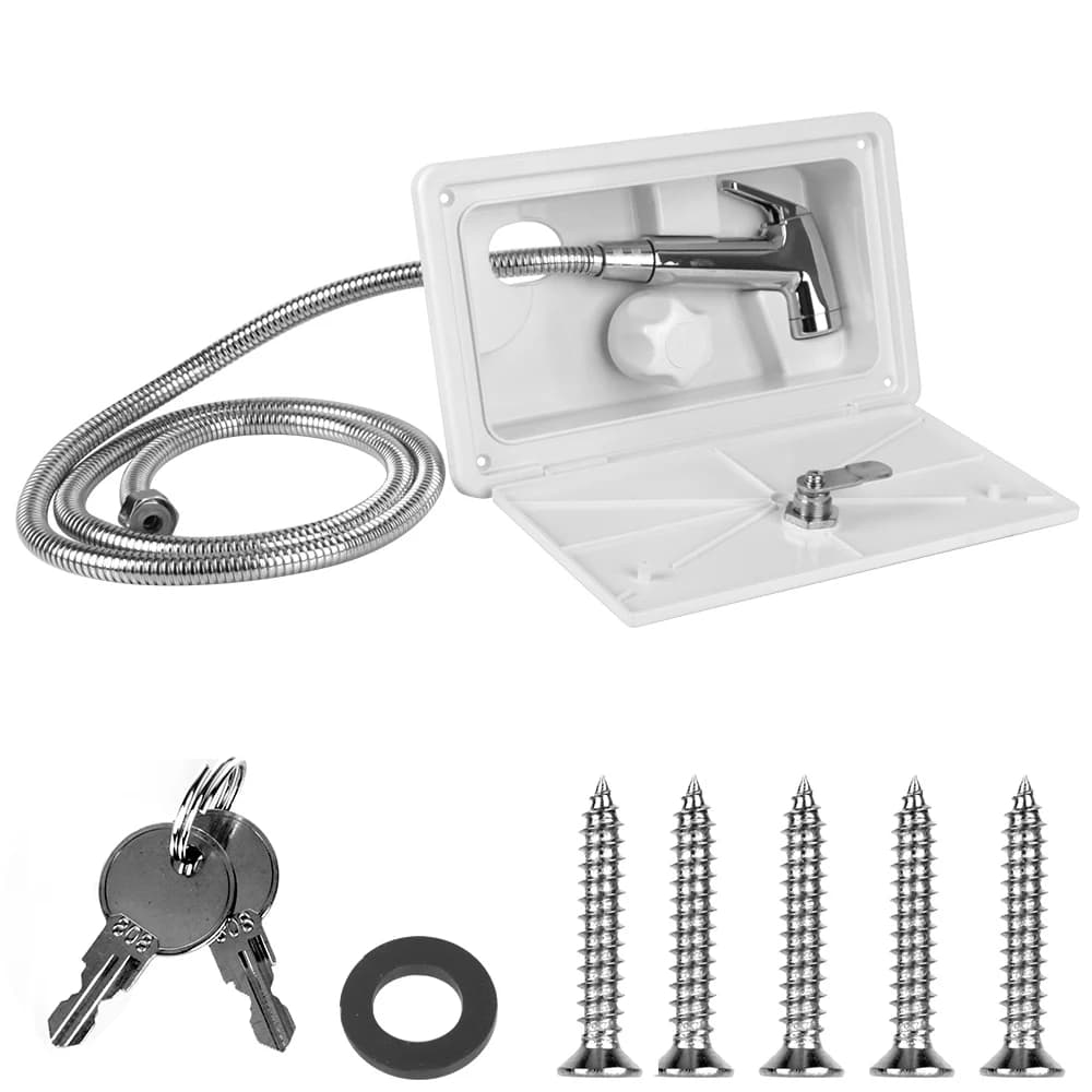Accessoires de camping-car, douche extérieure extérieure avec serrure pour bateau, camping-car, cara