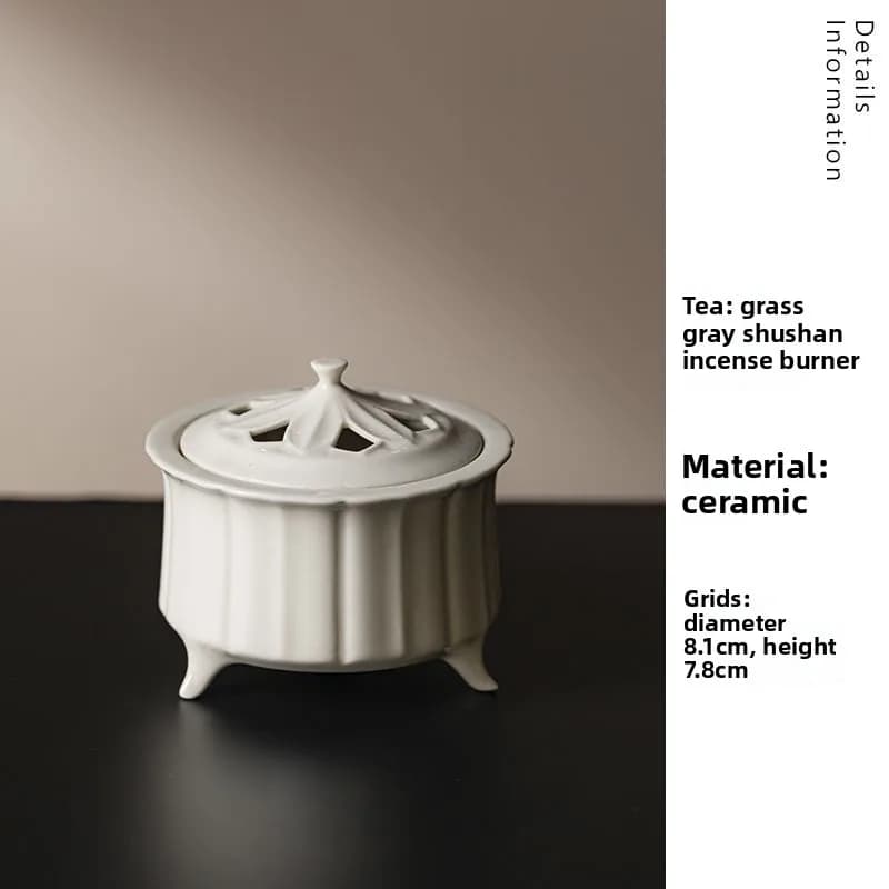 Brûleur d'encens à trois pattes en bois de frêne fabriqué à la main créatif de style japonais, base 
