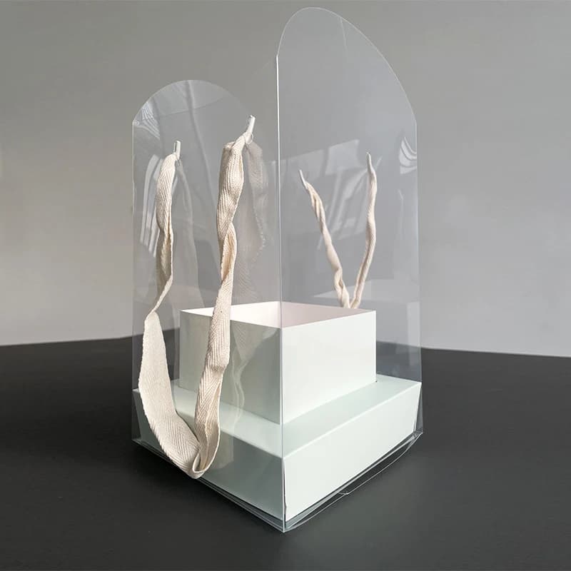 NewRose – boîte d'emballage à main de fleurs, boîte en papier transparente et étanche pour Arrangeme