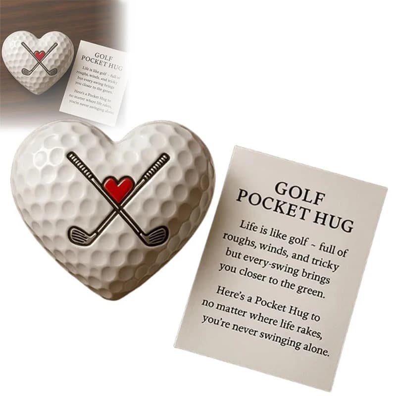 Abrasse de poche de golf, cadeau de golf inspirant avec carte de message encourageante, petit cadeau
