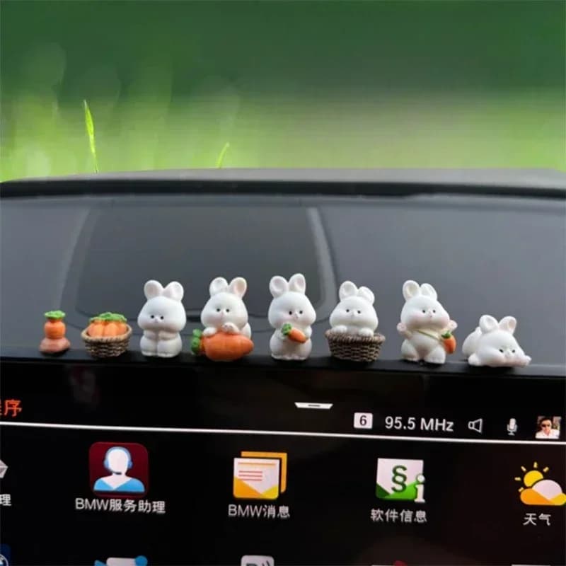 Nouveaux accessoires intérieurs de voiture, ornements de voiture mignons en forme de lapin, décorati
