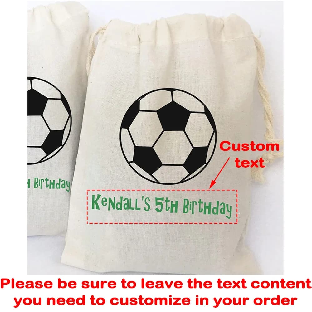 Sacs à cadeaux de Football personnalisés, 4 pièces, accessoires cadeaux de fête d'anniversaire sur l