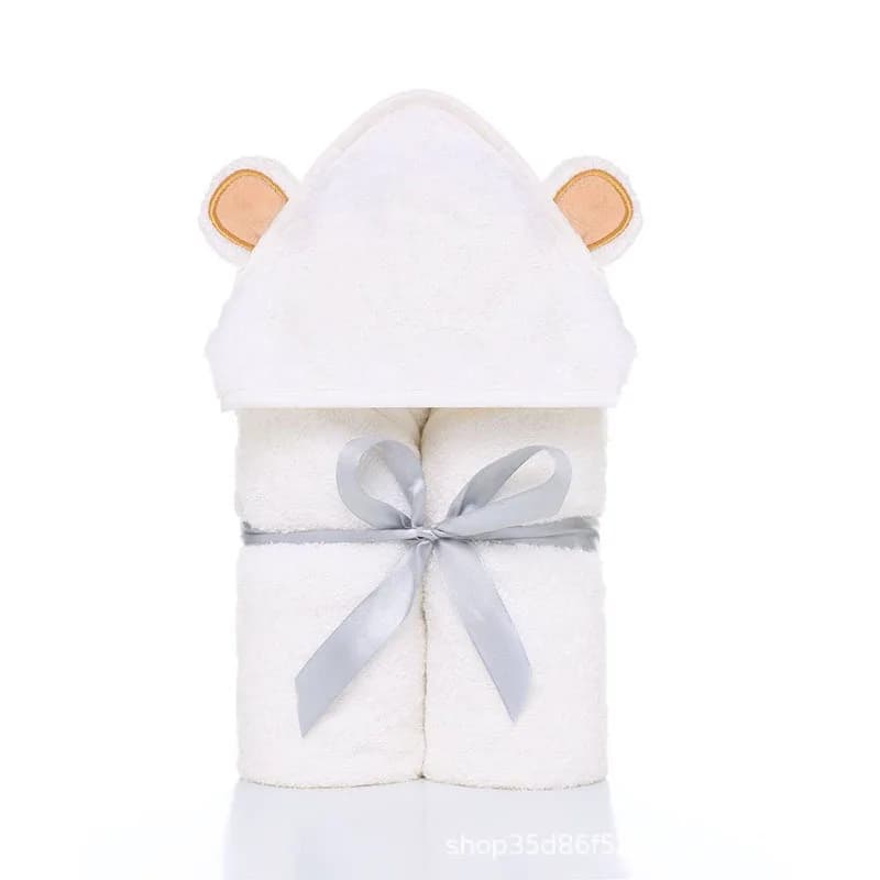 Everak-Serviette de bain portable pour nouveau-né, chapeau personnalisé, serviette de bain pour bébé