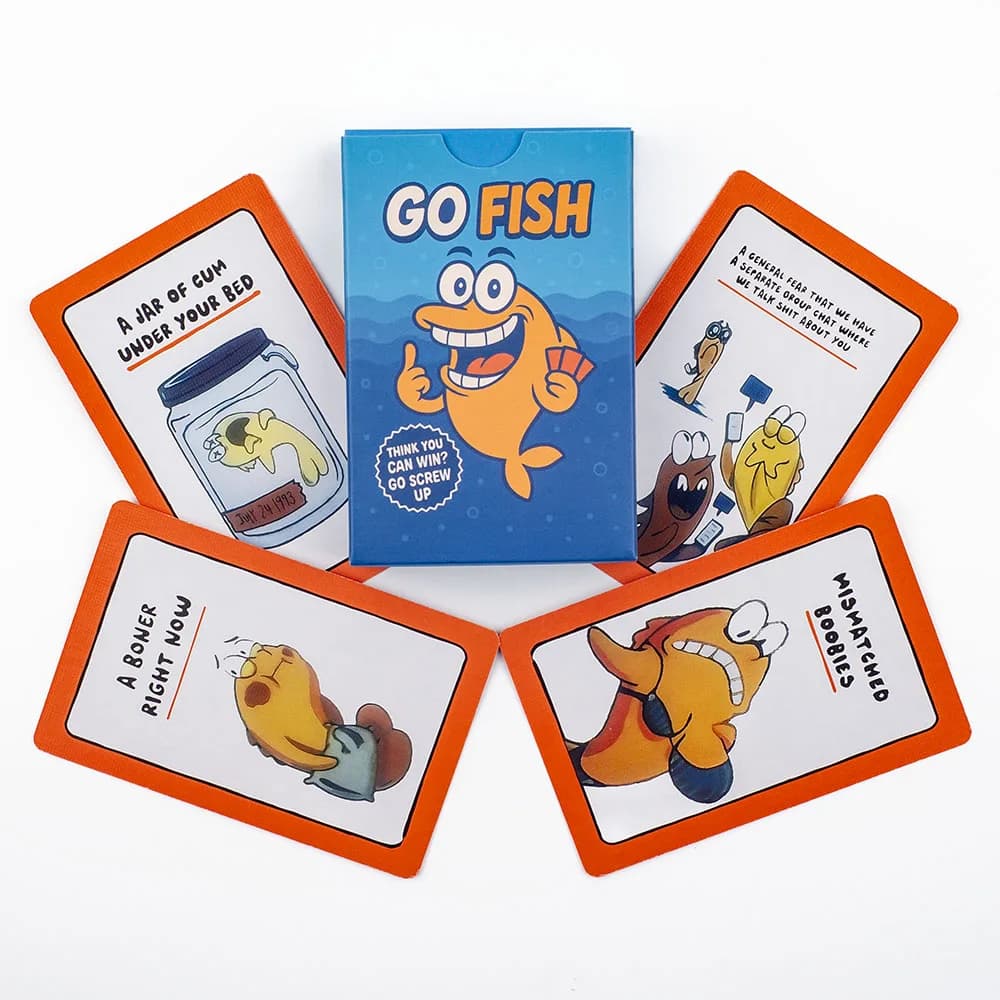 Go Fish – jeu de cartes avec une torsion, cadeau Gag hilarant, jeu de fête d'interaction familiale a