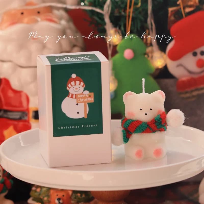 Coffret Cadeau Original Parfumé de Noël, Ornement, Veille de Noël, Ours, Souvenir d'Escales à la Mai