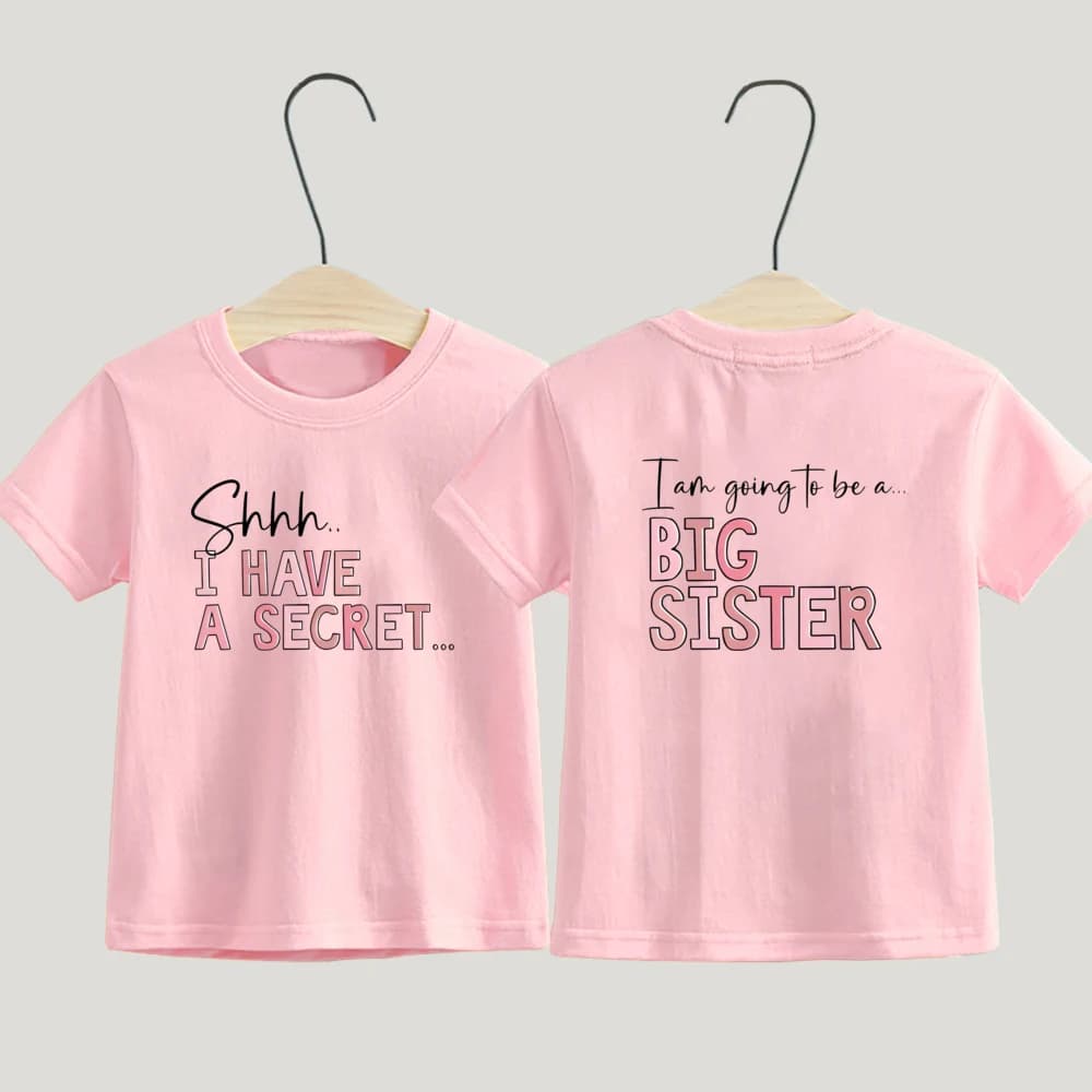T-Shirt grande sœur, j'ai un Secret, promu à la grande sœur, annonce de grossesse, cadeau pour sorti