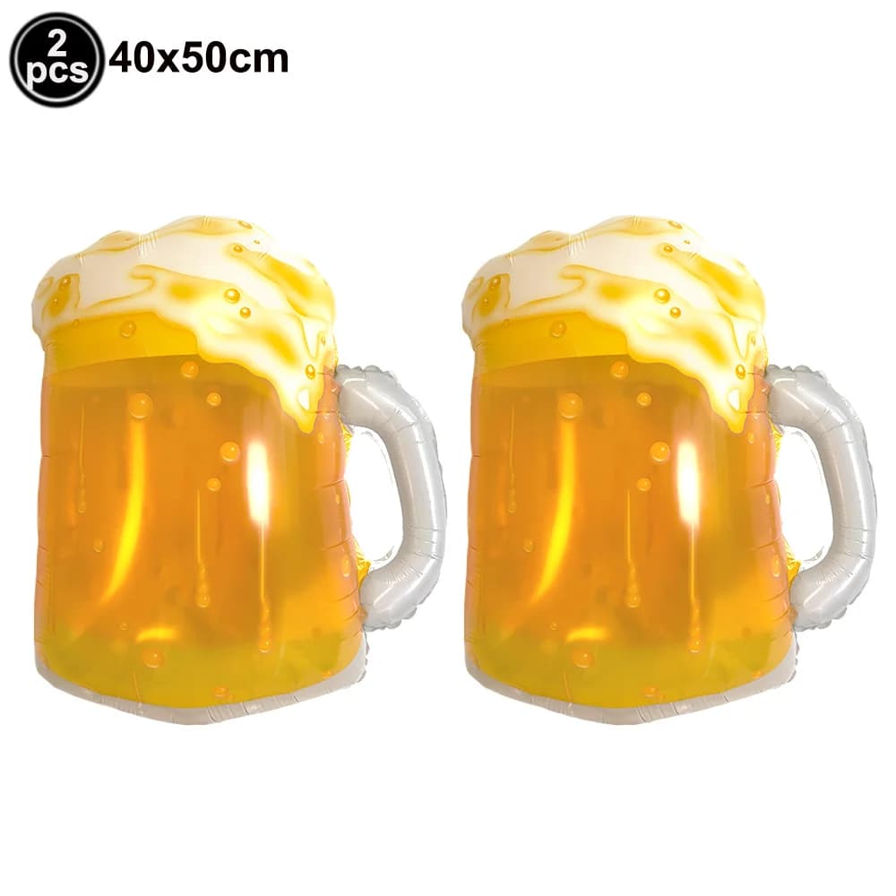 Décorations de fête d'anniversaire pour adultes : Gobelets à whisky, champagne et bière, ballons, et