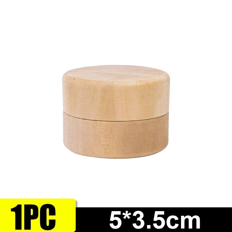 Petite boîte à bijoux ronde en bois, boîte de rangement pour bagues, boucles d'oreilles, colliers, b