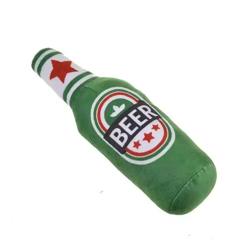 Jouet pour chien réaliste en forme de bière, couineur avec son BB, jouet à mâcher durable pour anima