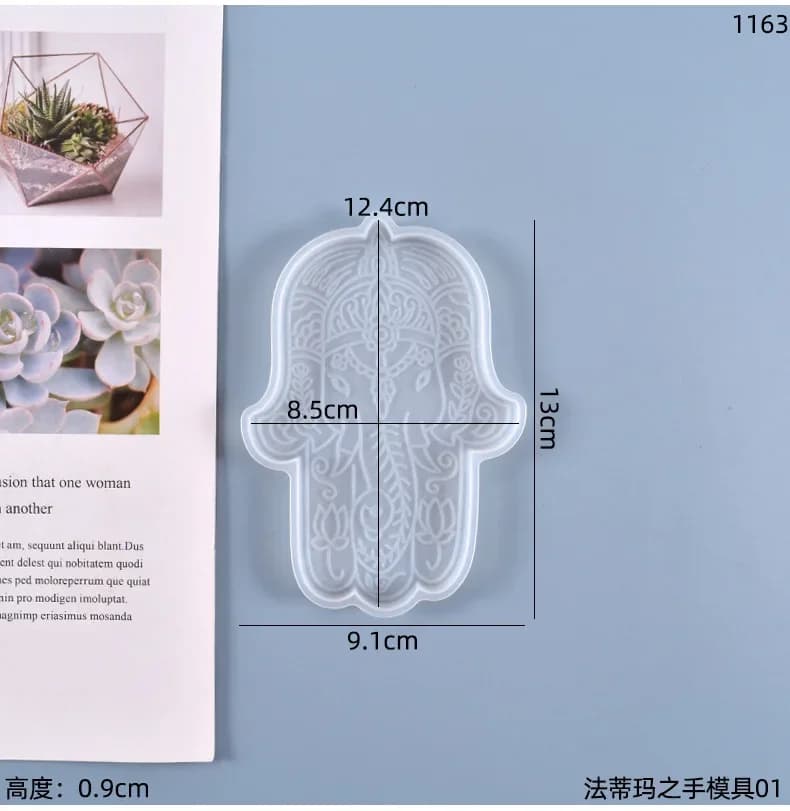 Moule à bougie en Silicone, bricolage, mains de savon de Fatima, moule en résine époxy en forme de m